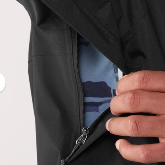 REI Co-op Rainier Peak 2.5L Ripstop Rain Jacket Men’s Size MEDIUM TALL Black - Picture 6 of 16